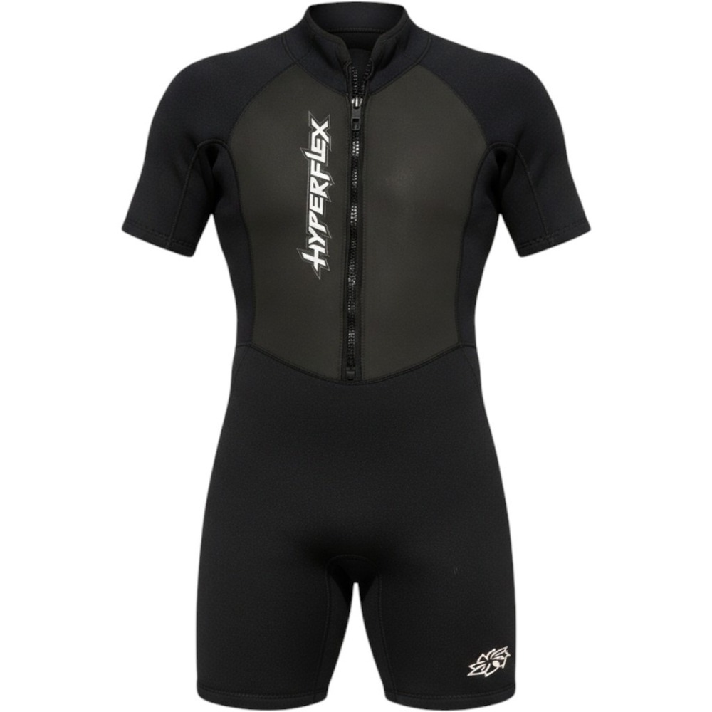 Hyperflex Shorty Wetsuit Mens Large Black Athletic Surfing Diving